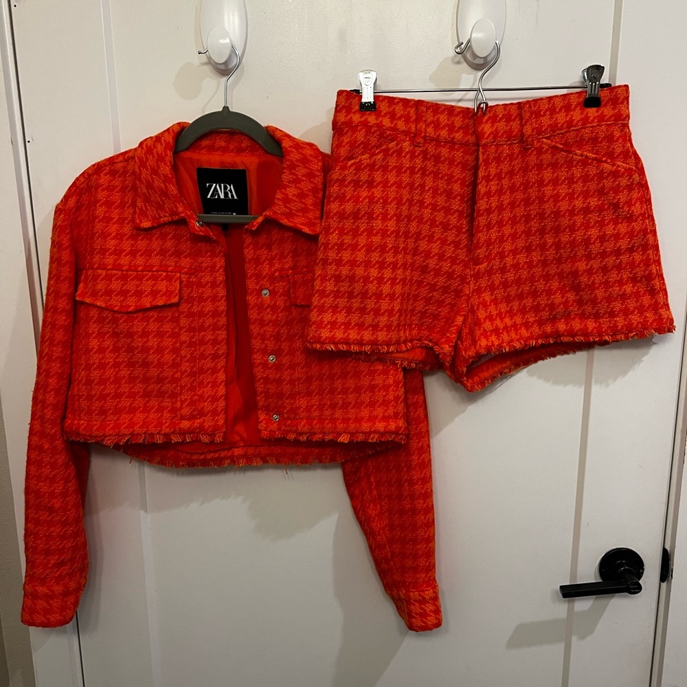 ZARA tweed set (jacket/short)